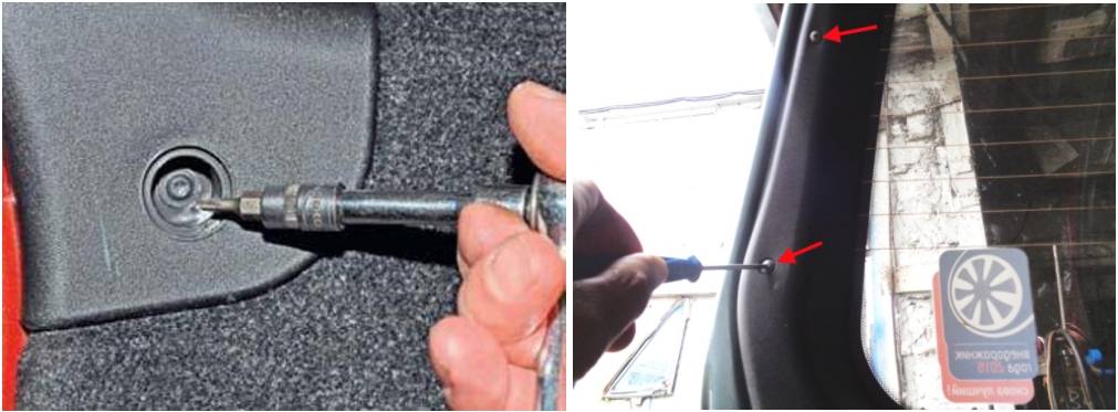 Как снять обшивку двери багажника шевроле нива